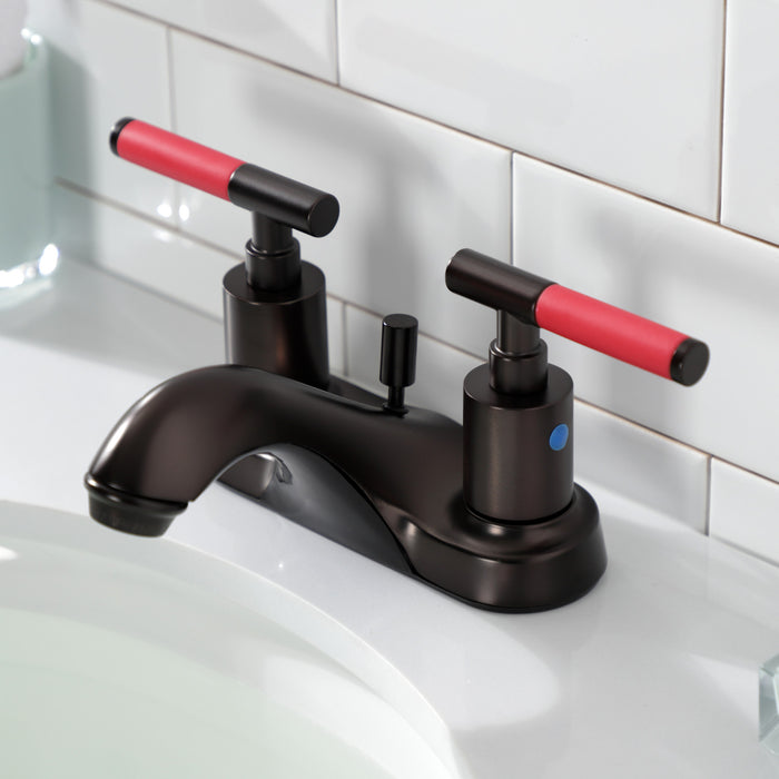 Kingston Brass FB5625CKL Kaiser 4 in. Centerset Bathroom Faucet with Pop-Up Drain, Oil Rubbed Bronze