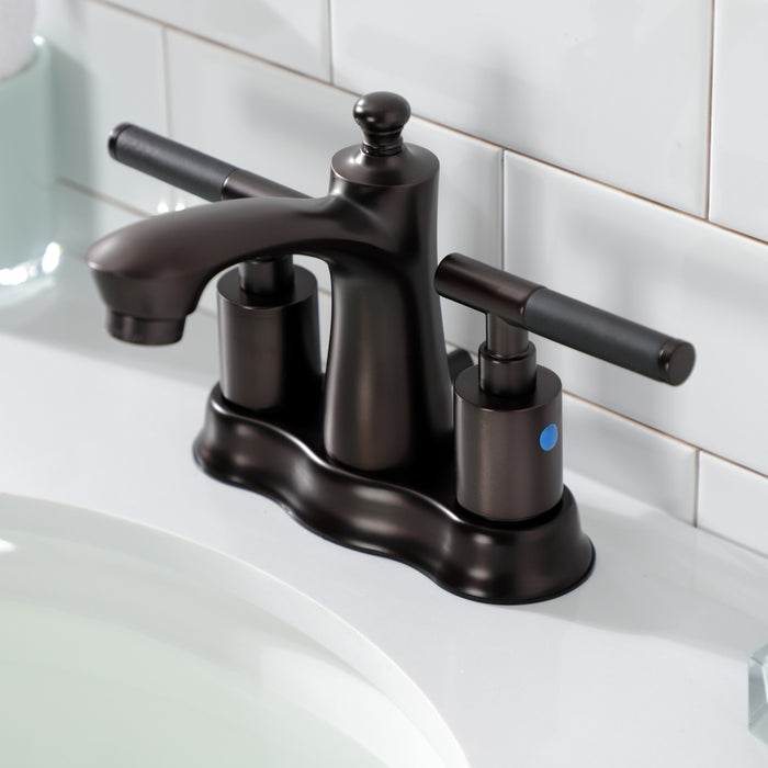 Kingston Brass FB7615CKL Kaiser 4 in. Centerset Bathroom Faucet with Pop-Up Drain, Oil Rubbed Bronze