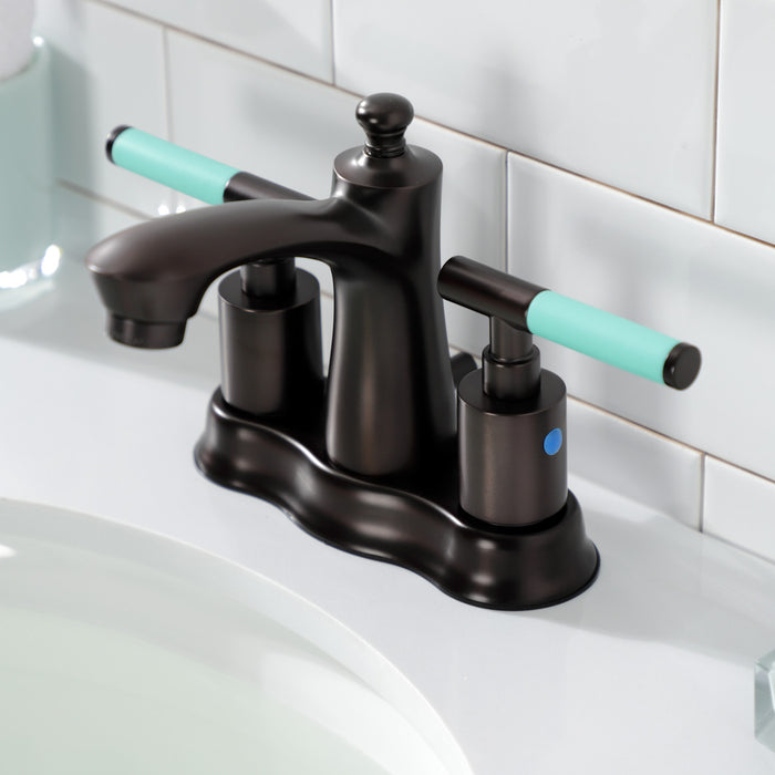 Kingston Brass FB7615CKL Kaiser 4 in. Centerset Bathroom Faucet with Pop-Up Drain, Oil Rubbed Bronze