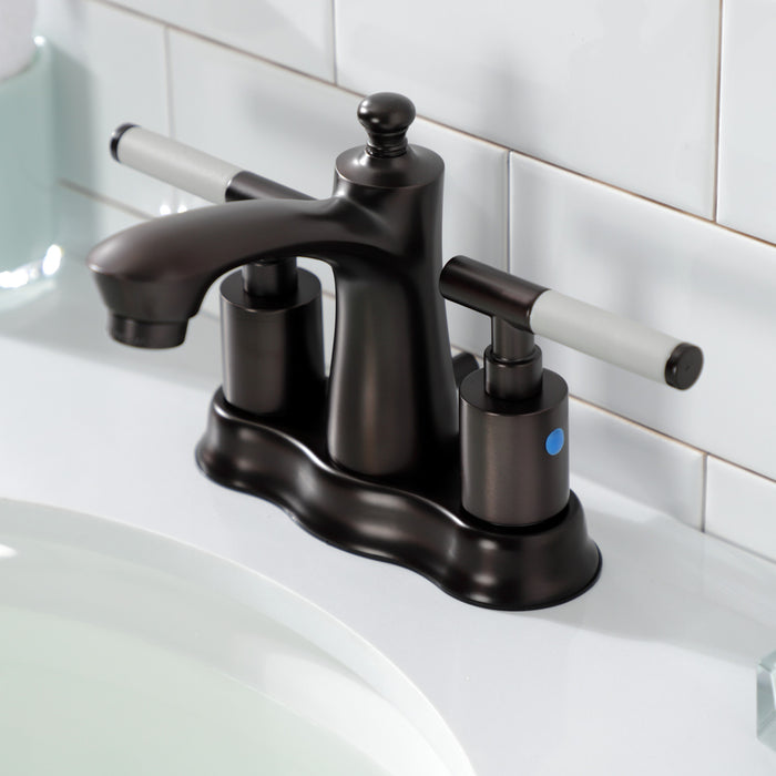 Kingston Brass FB7615CKL Kaiser 4 in. Centerset Bathroom Faucet with Pop-Up Drain, Oil Rubbed Bronze