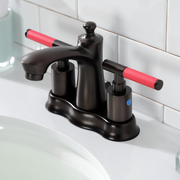 Kingston Brass FB7615CKL Kaiser 4 in. Centerset Bathroom Faucet with Pop-Up Drain, Oil Rubbed Bronze