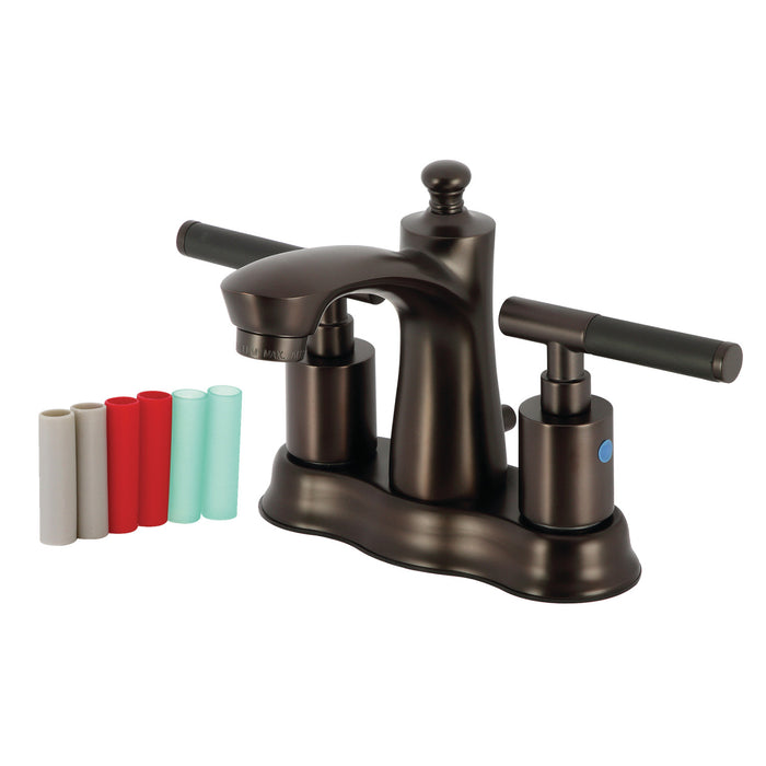 Kingston Brass FB7615CKL Kaiser 4 in. Centerset Bathroom Faucet with Pop-Up Drain, Oil Rubbed Bronze