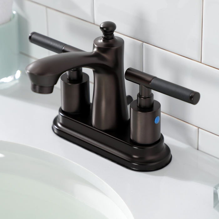 Kingston Brass FB7625CKL Kaiser 4 in. Centerset Bathroom Faucet with Pop-Up Drain, Oil Rubbed Bronze