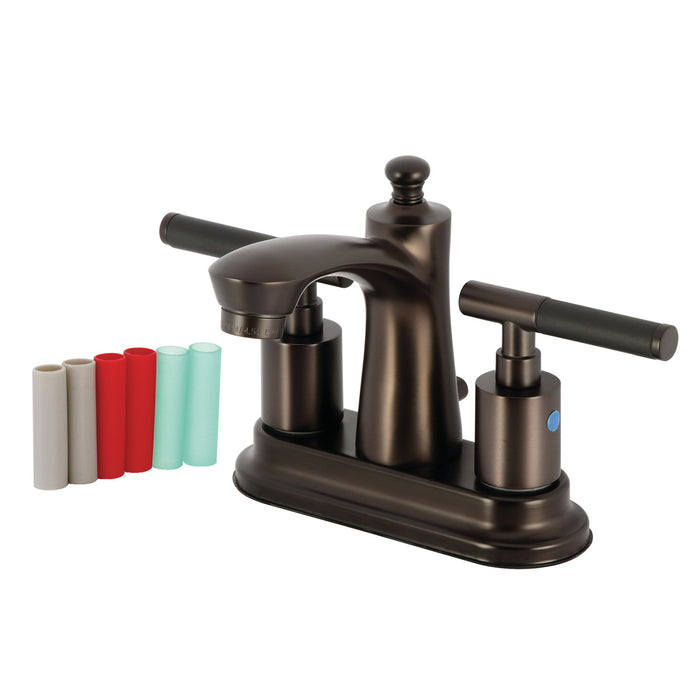 Kingston Brass FB7625CKL Kaiser 4 in. Centerset Bathroom Faucet with Pop-Up Drain, Oil Rubbed Bronze