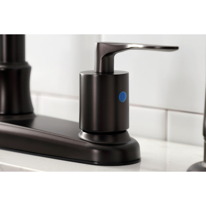 Kingston Brass FB7795SVLSP Serena Centerset Kitchen Faucet with Plastic Sprayer, Oil Rubbed Bronze