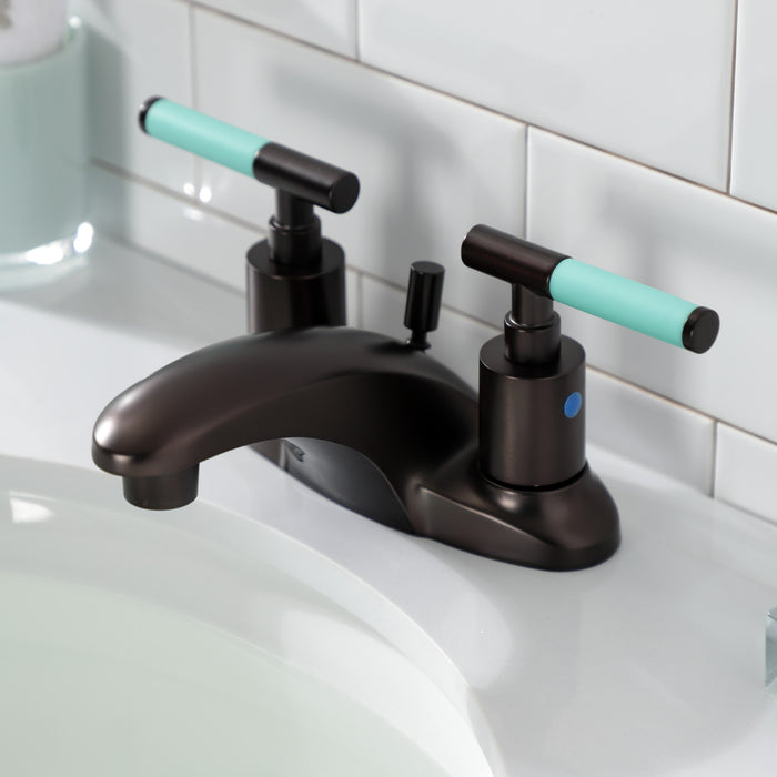 Kingston Brass FB8625CKL Kaiser 4 in. Centerset Bathroom Faucet with Pop-Up Drain, Oil Rubbed Bronze