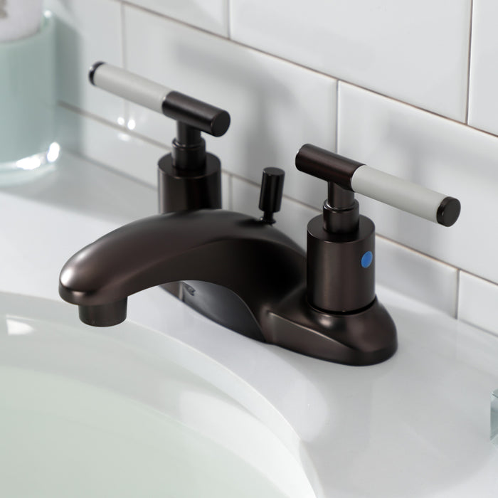 Kingston Brass FB8625CKL Kaiser 4 in. Centerset Bathroom Faucet with Pop-Up Drain, Oil Rubbed Bronze