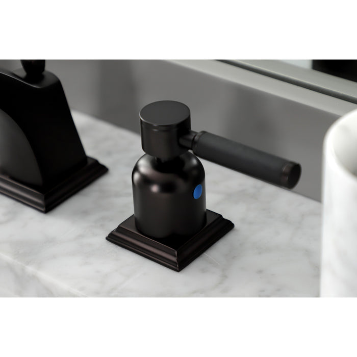 Kingston Brass FSC4685DKL Kaiser Widespread Bathroom Faucet with Pop-Up Drain, Oil Rubbed Bronze