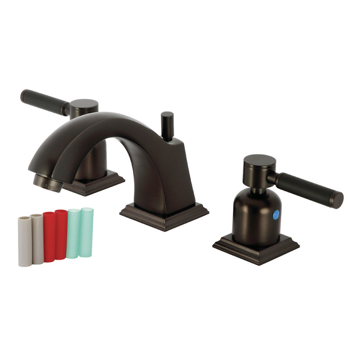 Kingston Brass FSC4685DKL Kaiser Widespread Bathroom Faucet with Pop-Up Drain, Oil Rubbed Bronze