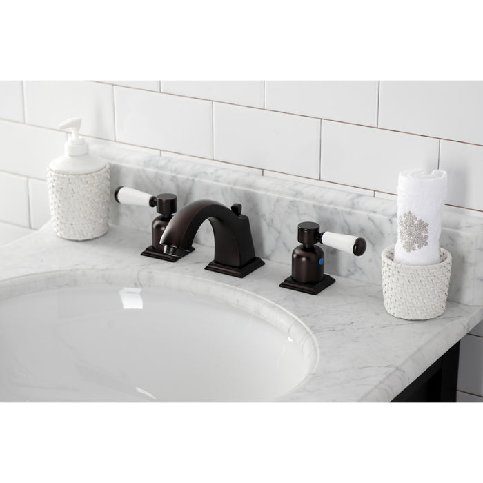 Kingston Brass FSC4685DPL Paris Widespread Bathroom Faucet with Pop-Up Drain, Oil Rubbed Bronze