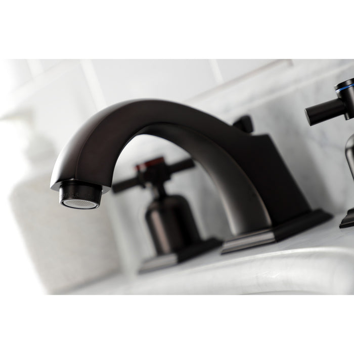 Kingston Brass FSC4685DX Concord Widespread Bathroom Faucet with Pop-Up Drain, Oil Rubbed Bronze