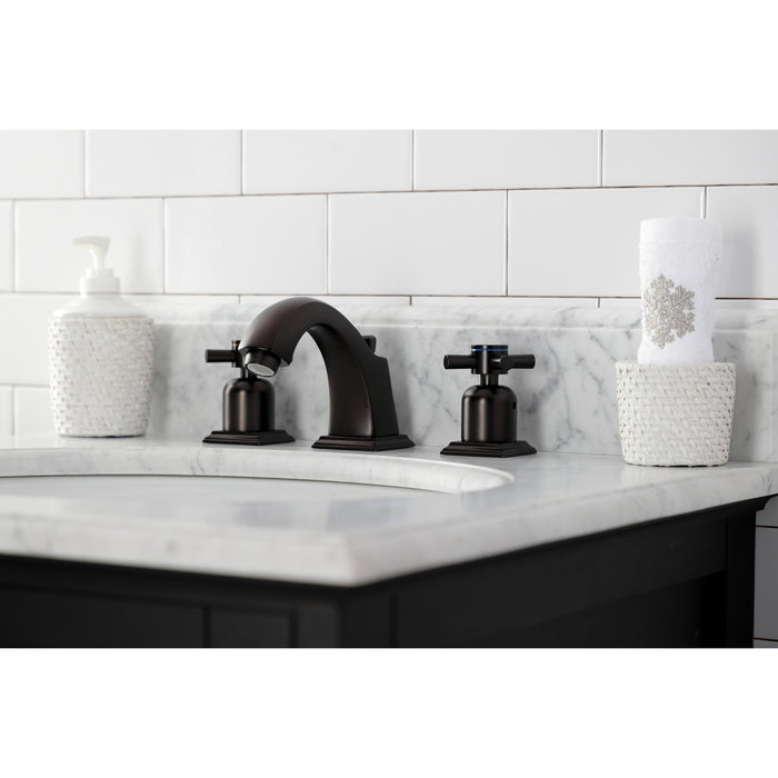 Kingston Brass FSC4685DX Concord Widespread Bathroom Faucet with Pop-Up Drain, Oil Rubbed Bronze