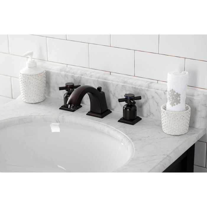 Kingston Brass FSC4685DX Concord Widespread Bathroom Faucet with Pop-Up Drain, Oil Rubbed Bronze