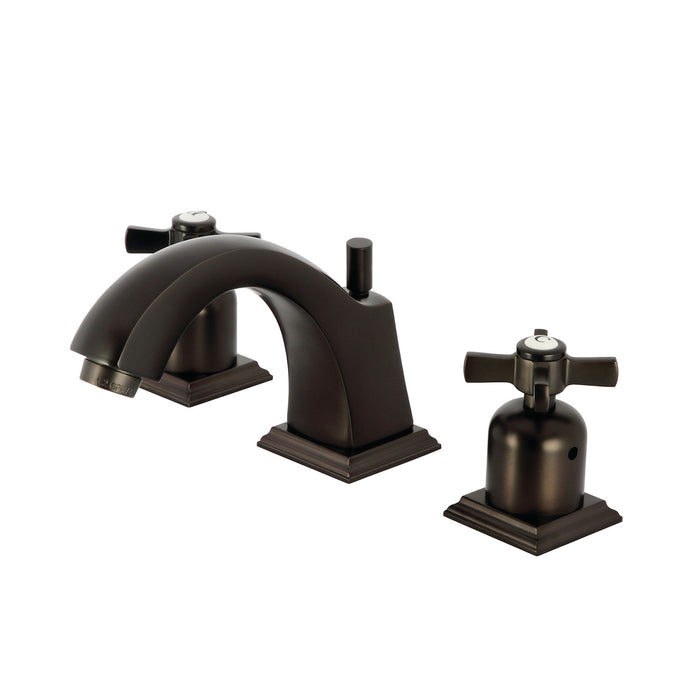 Kingston Brass FSC4685ZX Millennium Widespread Bathroom Faucet with Pop-Up Drain, Oil Rubbed Bronze