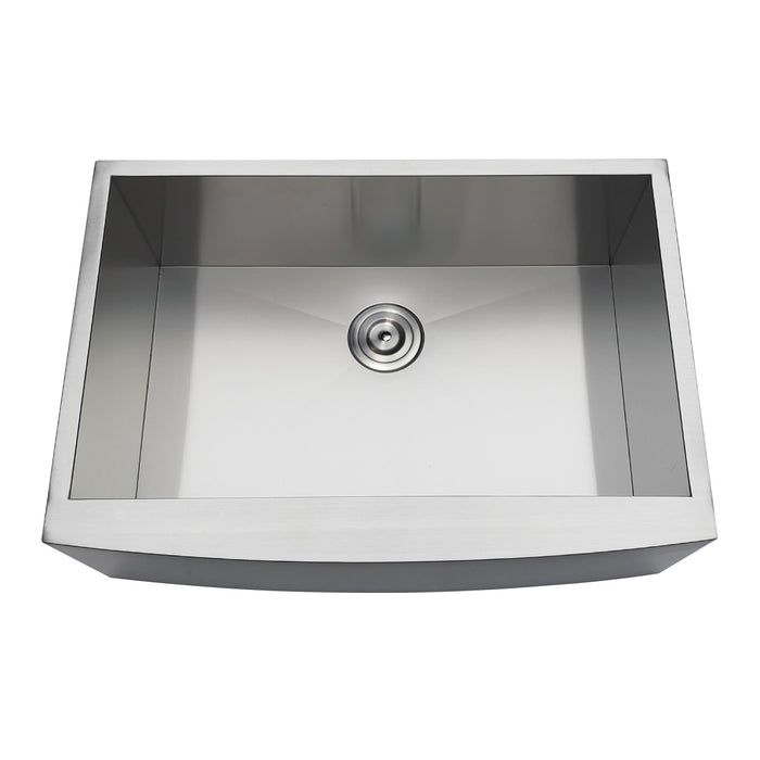 Gourmetier GKUSF302110 Uptowne Undermount Stainless Steel Farmhouse Kitchen Sink, Brushed