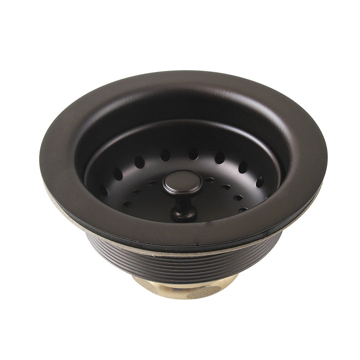 Kingston Brass K121BORB Fresno 3-1/2" Stainless Steel Kitchen Sink Basket Strainer, Oil Rubbed Bronze