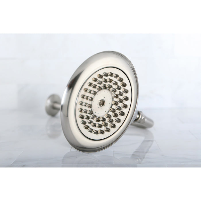 Kingston Brass K306C8CK Shower Scape 6" Bell-Shaped Brass Shower Head with 12" Shower Arm, Brushed Nickel