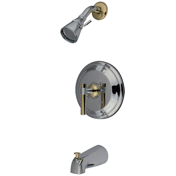 Kingston Brass KB2634MLT Tub and Shower Trim Only, Polished Chrome/Polished Brass