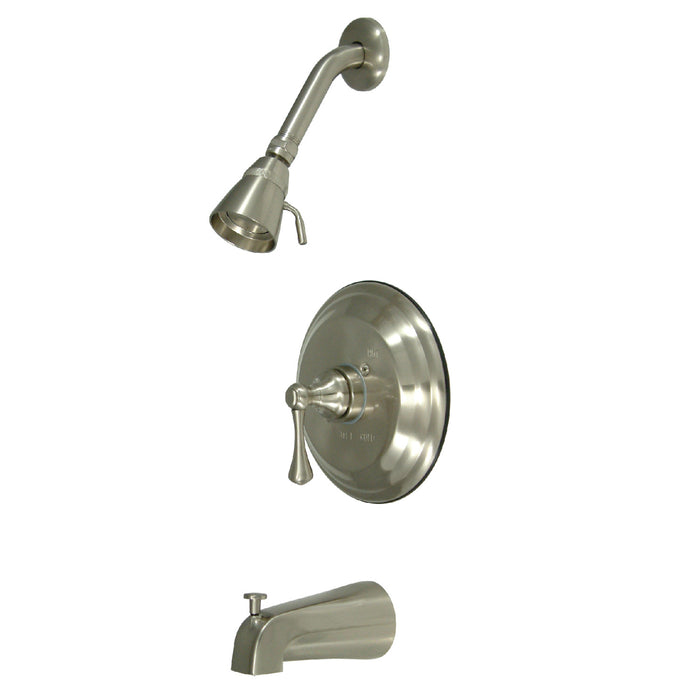 Kingston Brass KB2638BL English Vintage Tub & Shower Faucet, Brushed Nickel