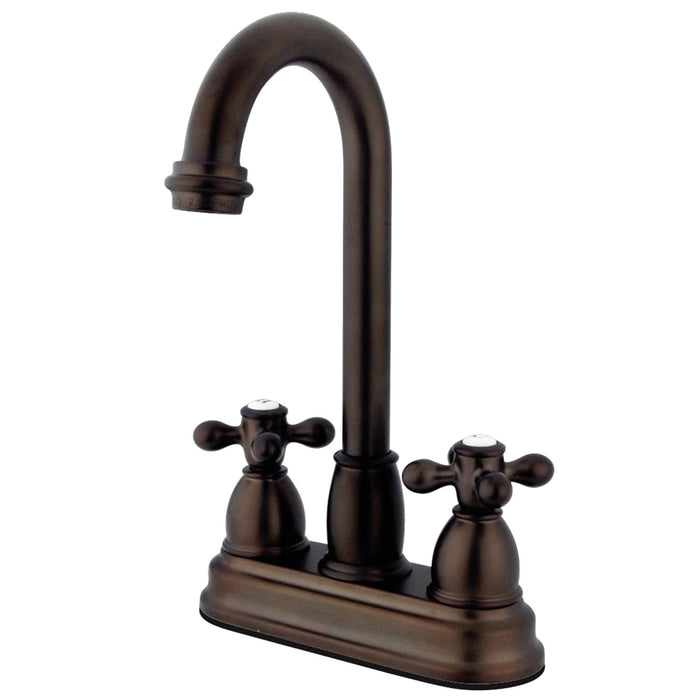 Kingston Brass KB3495AX Restoration 4" Centerset Bar Faucet, Oil Rubbed Bronze