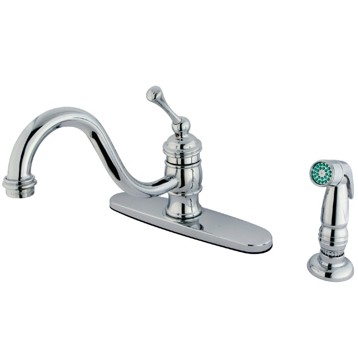 Kingston Brass KB3571BLSP 8-Inch Centerset Kitchen Faucet, Polished Chrome