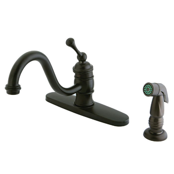 Kingston Brass KB3575BLSP 8-Inch Centerset Kitchen Faucet, Oil Rubbed Bronze