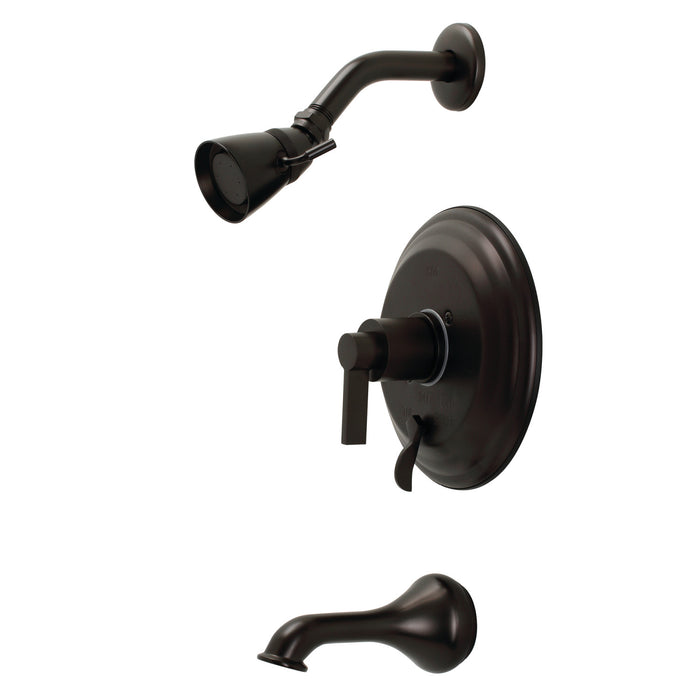 Kingston Brass KB36350NDL NuvoFusion Single-Handle Tub and Shower Faucet, Oil Rubbed Bronze