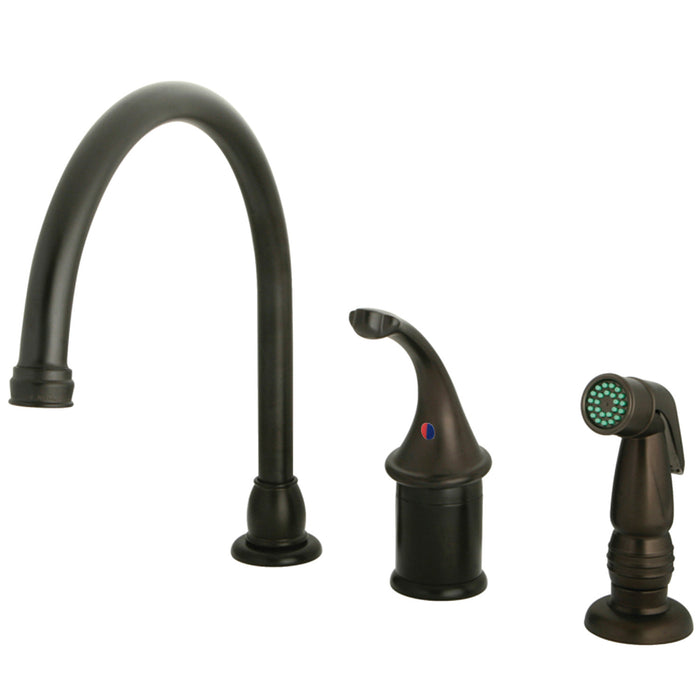 Kingston Brass KB3815GLSP Widespread Kitchen Faucet, Oil Rubbed Bronze