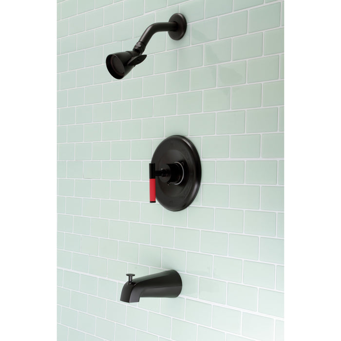 Kingston Brass KB6635CKL Kaiser Single-Handle Tub and Shower Faucet, Oil Rubbed Bronze