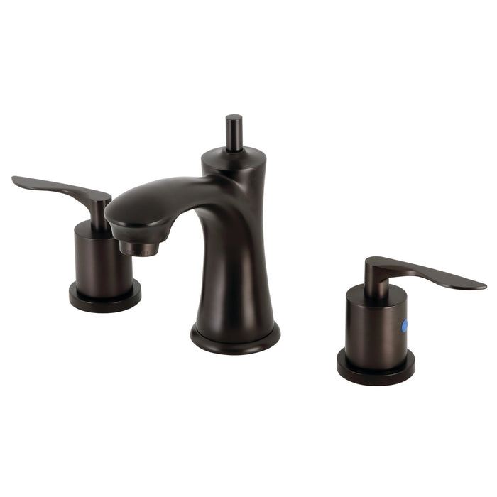 Kingston Brass KB7965SVL Two-Handle 3-Hole Deck Mount Widespread Bathroom Faucet with Pop-Up Drain in Oil Rubbed Bronze