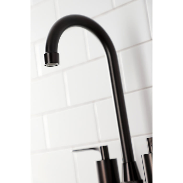 Kingston Brass KB8495SVL Two-Handle 2-Hole Deck Mount Bar Faucet in Oil Rubbed Bronze