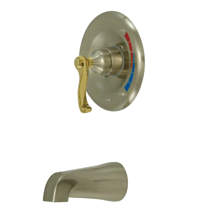 Kingston Brass KB8639FLTO Tub Only, Brushed Nickel/Polished Brass