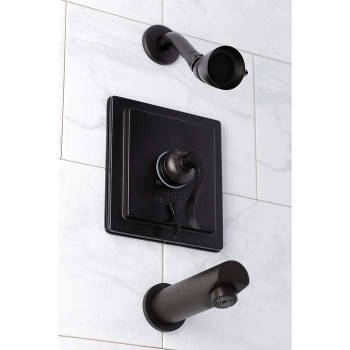 Kingston Brass KB86550DFL Tub and Shower Faucet, Oil Rubbed Bronze