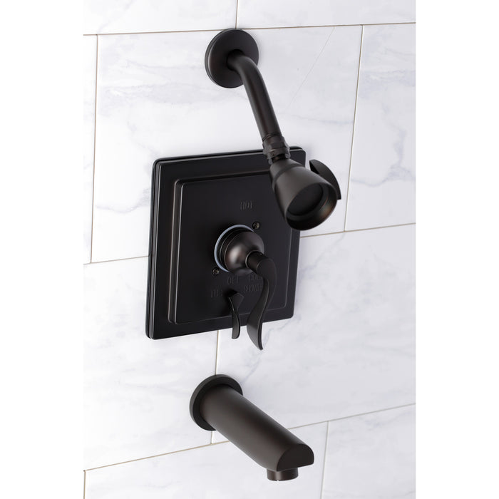 Kingston Brass KB86550DFL Tub and Shower Faucet, Oil Rubbed Bronze