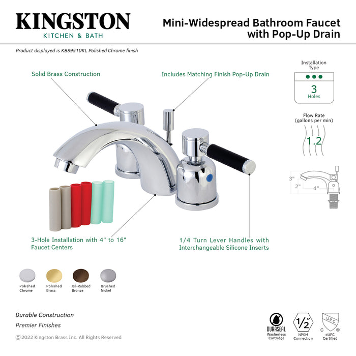 Kingston Brass KB8955DKL Kaiser Mini-Widespread Bathroom Faucet, Oil Rubbed Bronze