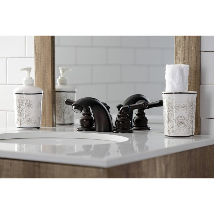 Kingston Brass KB955B Victorian Mini-Widespread Bathroom Faucet, Oil Rubbed Bronze