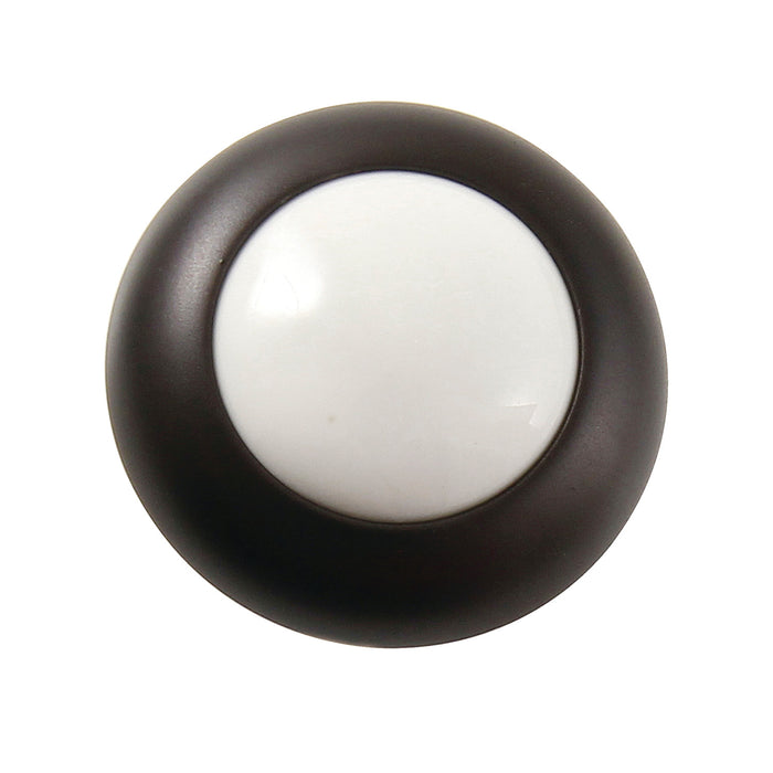 Kingston Brass KBHI4465BXB Blank Porcelain Handle Button, Oil Rubbed Bronze