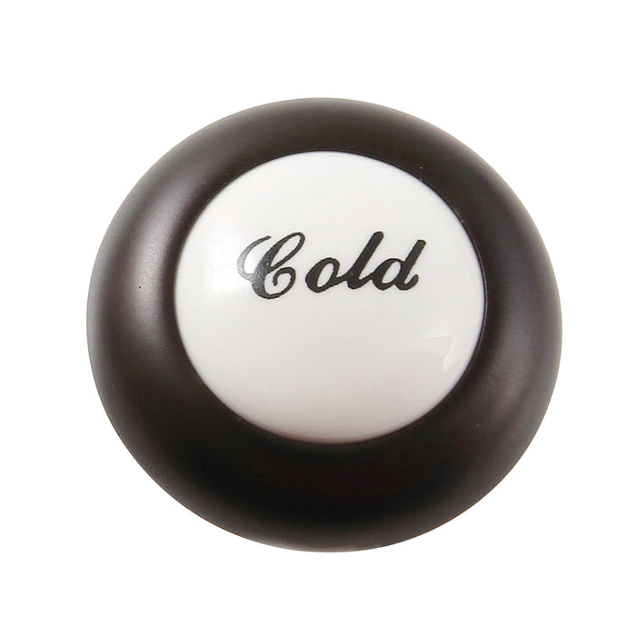 Kingston Brass KBHI4465BXC Cold Porcelain Handle Button, Oil Rubbed Bronze