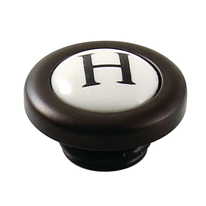 Kingston Brass KBHI725PXH Hot Porcelain Handle Button, Oil Rubbed Bronze