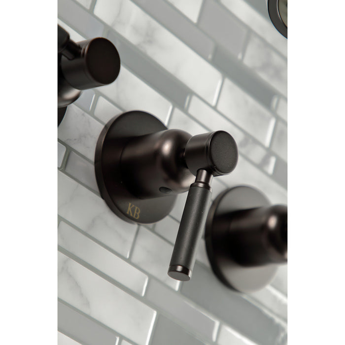 Kingston Brass KBX8135DKL Kaiser Three-Handle Tub and Shower Faucet, Oil Rubbed Bronze