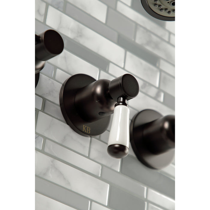 Kingston Brass KBX8135DPL Paris Triple-Handle Tub and Shower Faucet, Oil Rubbed Bronze