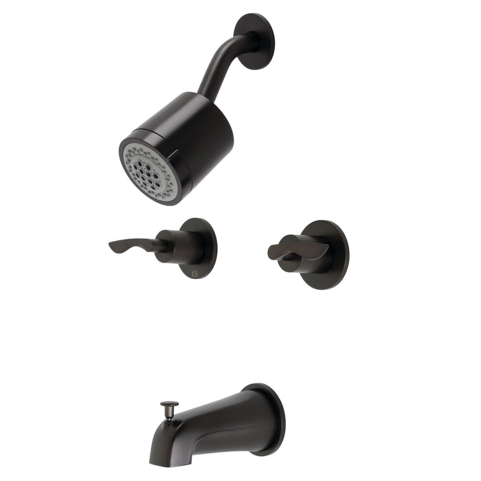 Kingston Brass KBX8145SVL Serena Two-Handle Tub and Shower Faucet, Oil Rubbed Bronze