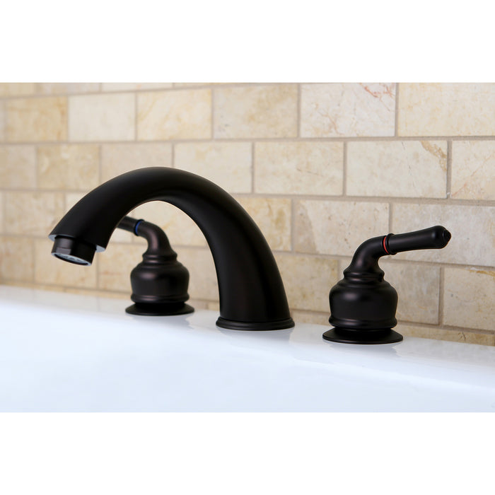 Kingston Brass KC365 Magellan Two-Handle Roman Tub Faucet, Oil Rubbed Bronze