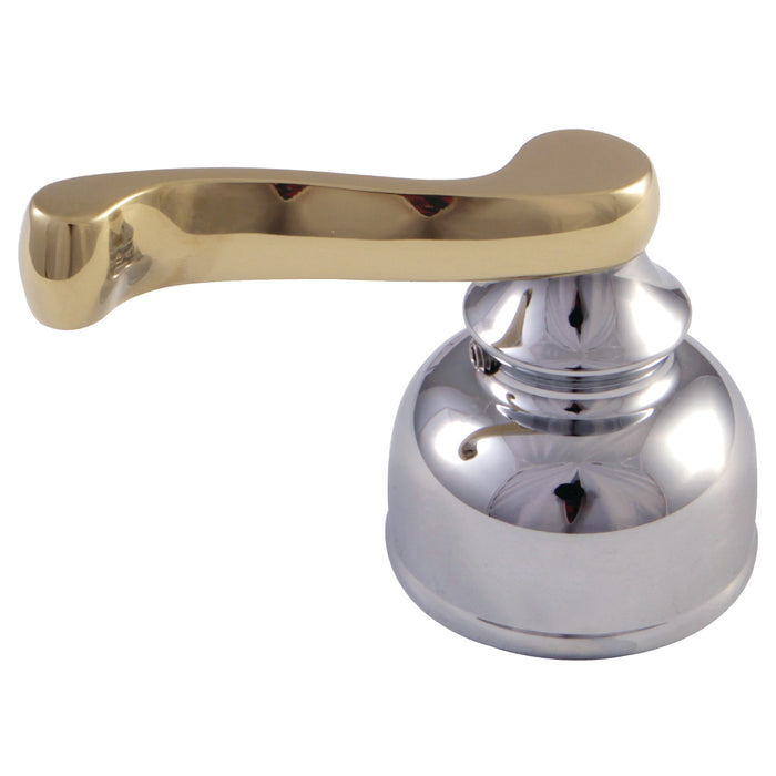 Kingston Brass KCH8364H Metal Royale Handle for KC8364 Hot Side, Polished Chrome/Polished Brass