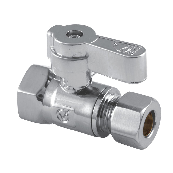 Kingston Brass KF3315 3/8" FIP x 3/8" OD Comp Straight Stop Valve, Polished Chrome