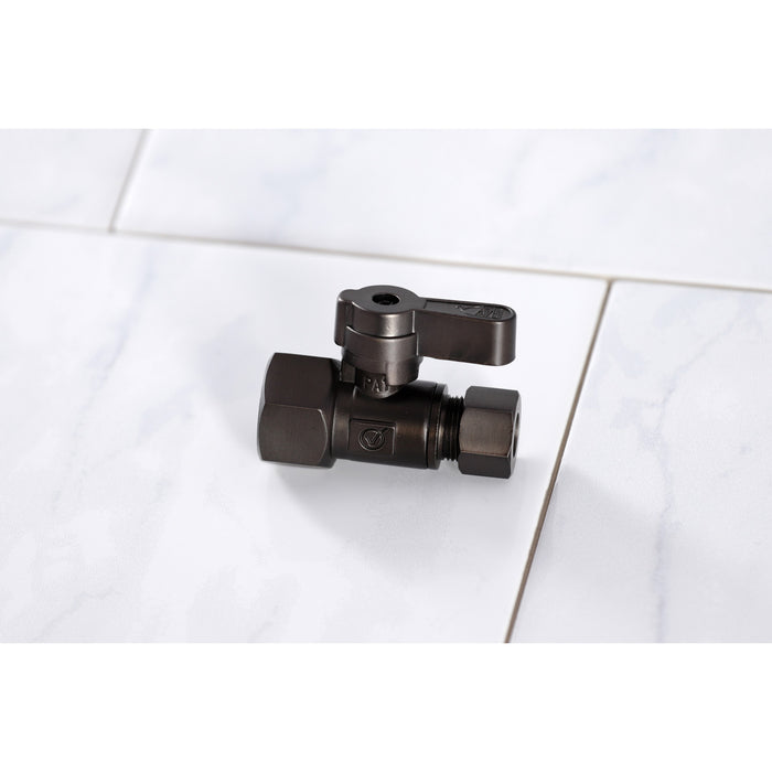 Kingston Brass KF4315ORB 1/2" FIP x 3/8" OD Comp Straight Stop Valve, Oil Rubbed Bronze