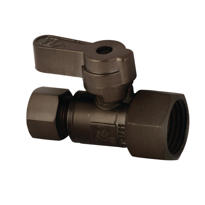 Kingston Brass KF4315ORB 1/2" FIP x 3/8" OD Comp Straight Stop Valve, Oil Rubbed Bronze