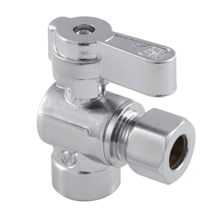 Kingston Brass KF4320 1/2" Sweat x 3/8" OD Comp Angle Stop Valve, Polished Chrome