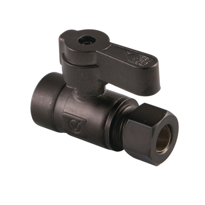 Kingston Brass KF4325ORB 1/2" Sweat x 3/8" OD Comp Straight Stop Valve, Oil Rubbed Bronze