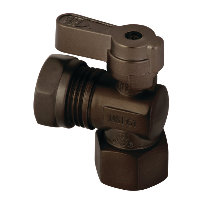 Kingston Brass KF4410ORB 1/2" FIP x 1/2" or 7/16" Slip Joint Angle Stop Valve, Oil Rubbed Bronze